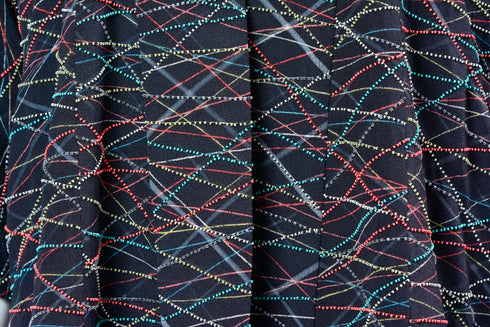Black Multi Color Kimono